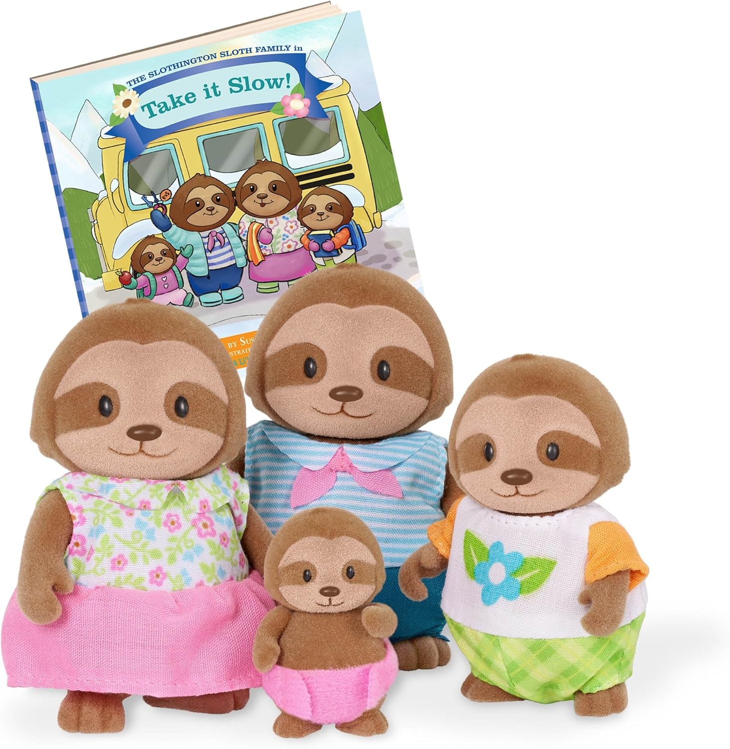 Li’L Woodzeez – Friendz Club Farm Set – Duck, Sheep, Pig, Cow – Set of 4 Collectible Posable Doll Figures – Pretend Play Gift Toy for Kids Age 3+